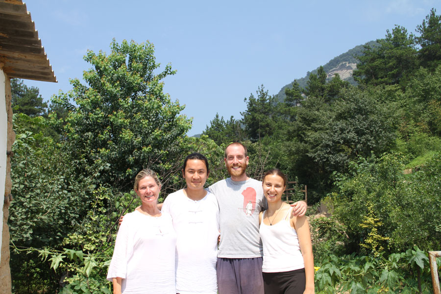 Derek lisiming and students in Wudang mountains
